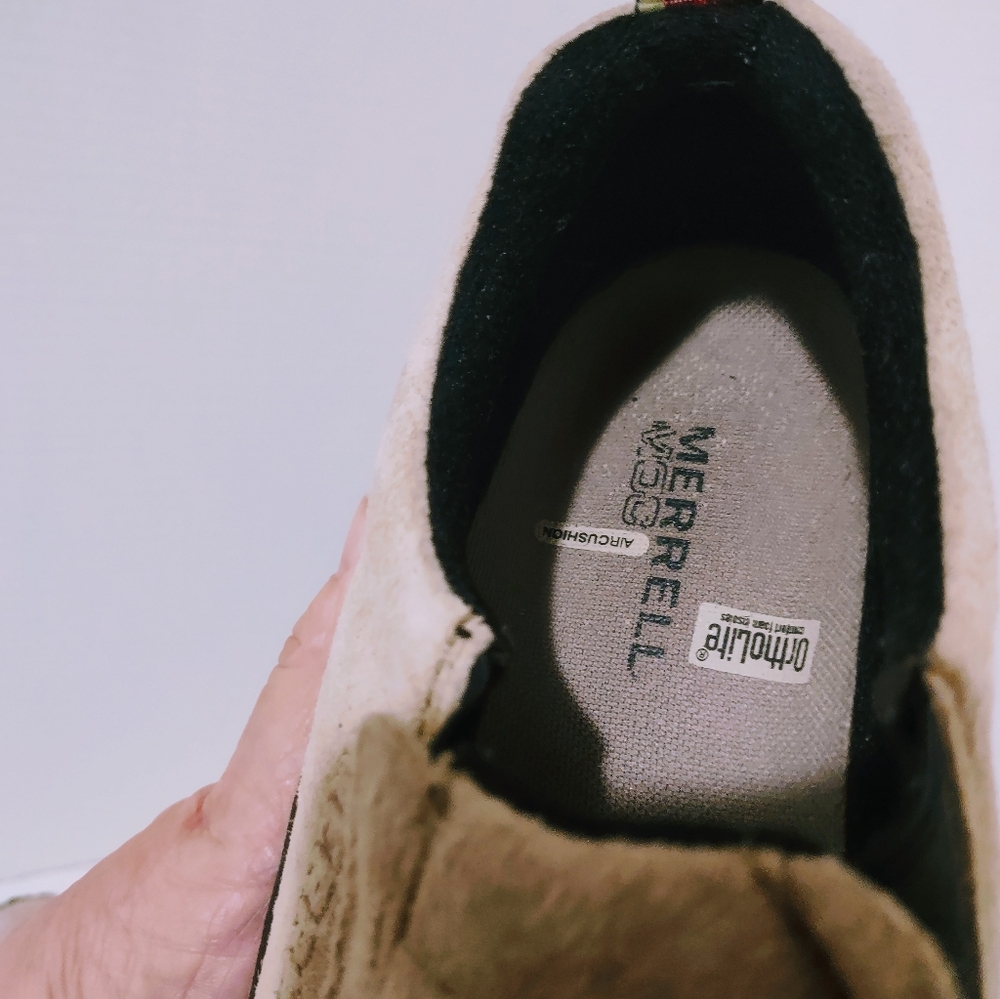 Merrell MOC Hiking Shoes Women’s 8M~Taupe~Slip On Loafers Casual Comfort - Picture 6 of 8